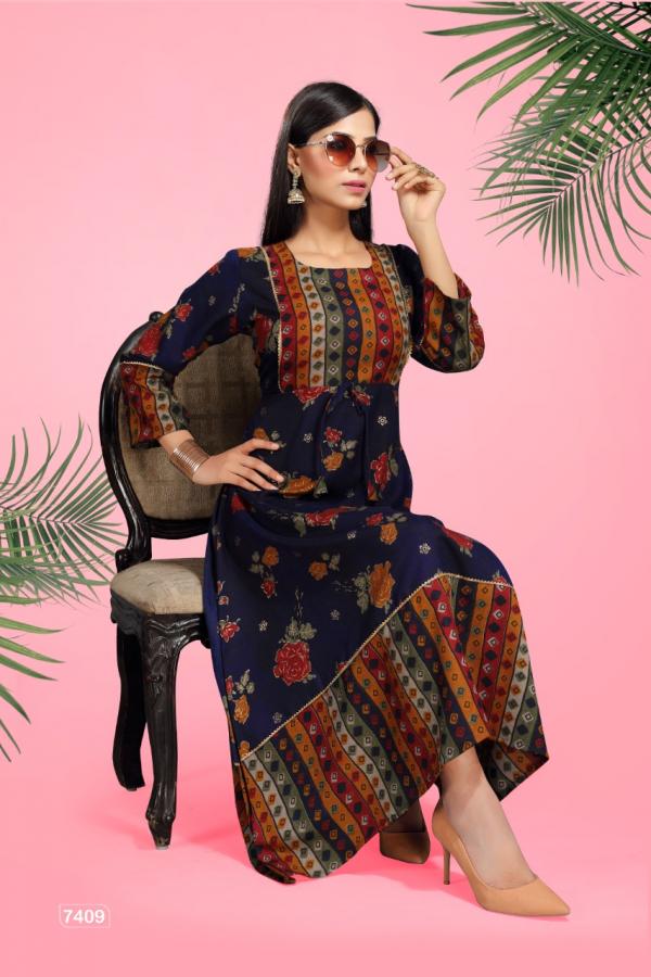 Mamta Rayon Designer Flair Kurti 